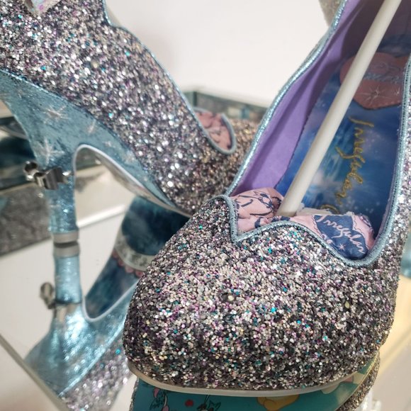 Irregular Choice x Disney Cinderella Call Me Cinders Light-Up Glitter Heels - Picture 8 of 17